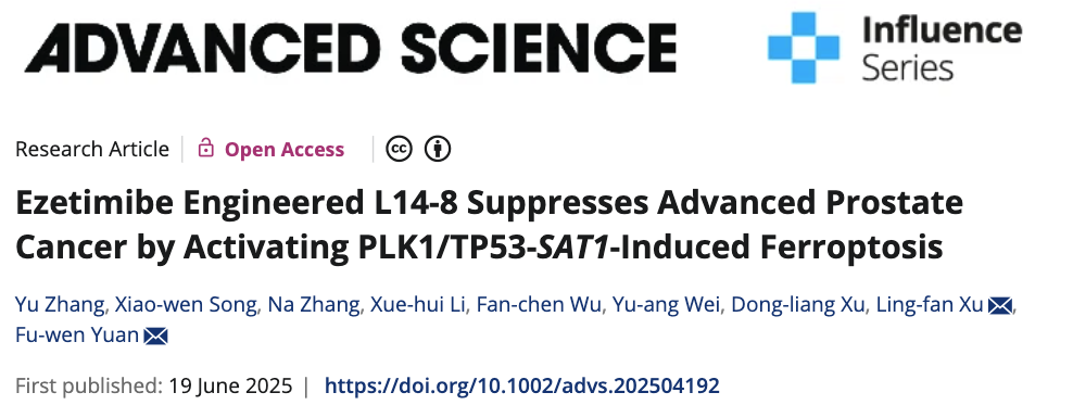 伟德袁富文、张宇团队联合多机构开发前列腺癌新型靶向候选药物，克服前列腺癌内分泌治疗耐药难题