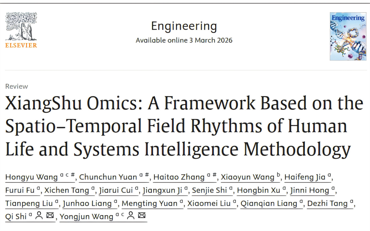 伟德王拥军教授、施杞教授团队建立“象数组学”研究新框架